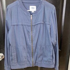 Old Navy Blue Bomber Jacket Lightweight Casual size large